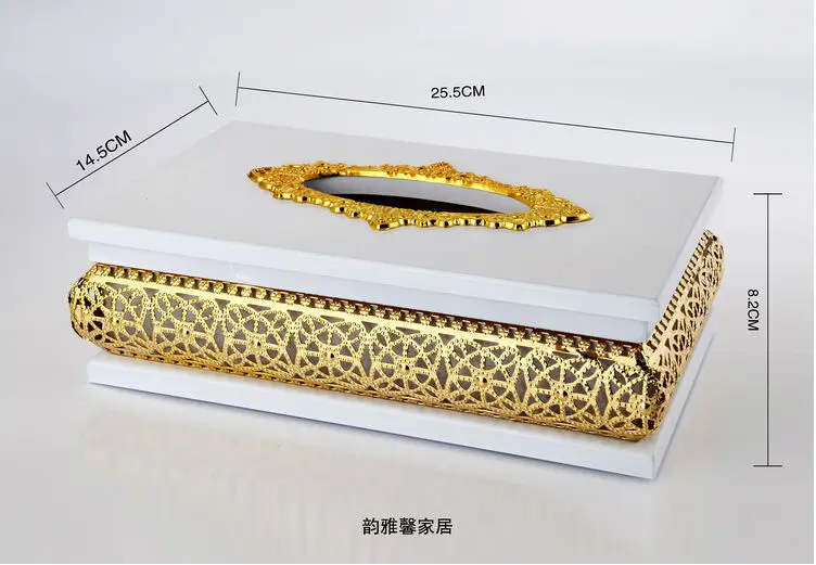 Европейская роскошная позолоченная металлическая коробка для ткани деревянная коробка для ткани коробка для бумажных салфеток для дома decorationZJH005