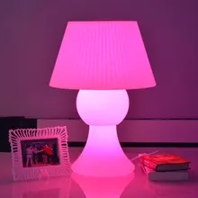 Цвета Сменные 24in большой светодиодный аккумуляторная лампа настольная водонепроницаемый чтения свет с 110/220 В адаптер и пульта дистанционного управления
