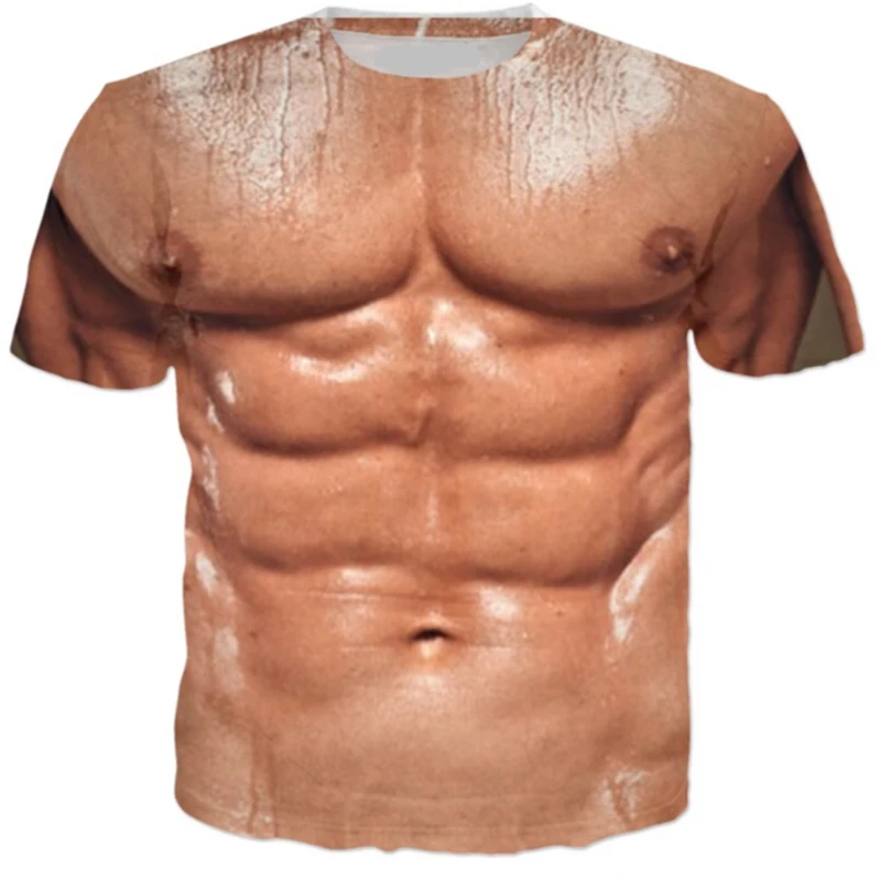 Новая мода пара для мужчин и женщин Beefcake мышцы Забавный 3D принт на каждый день без