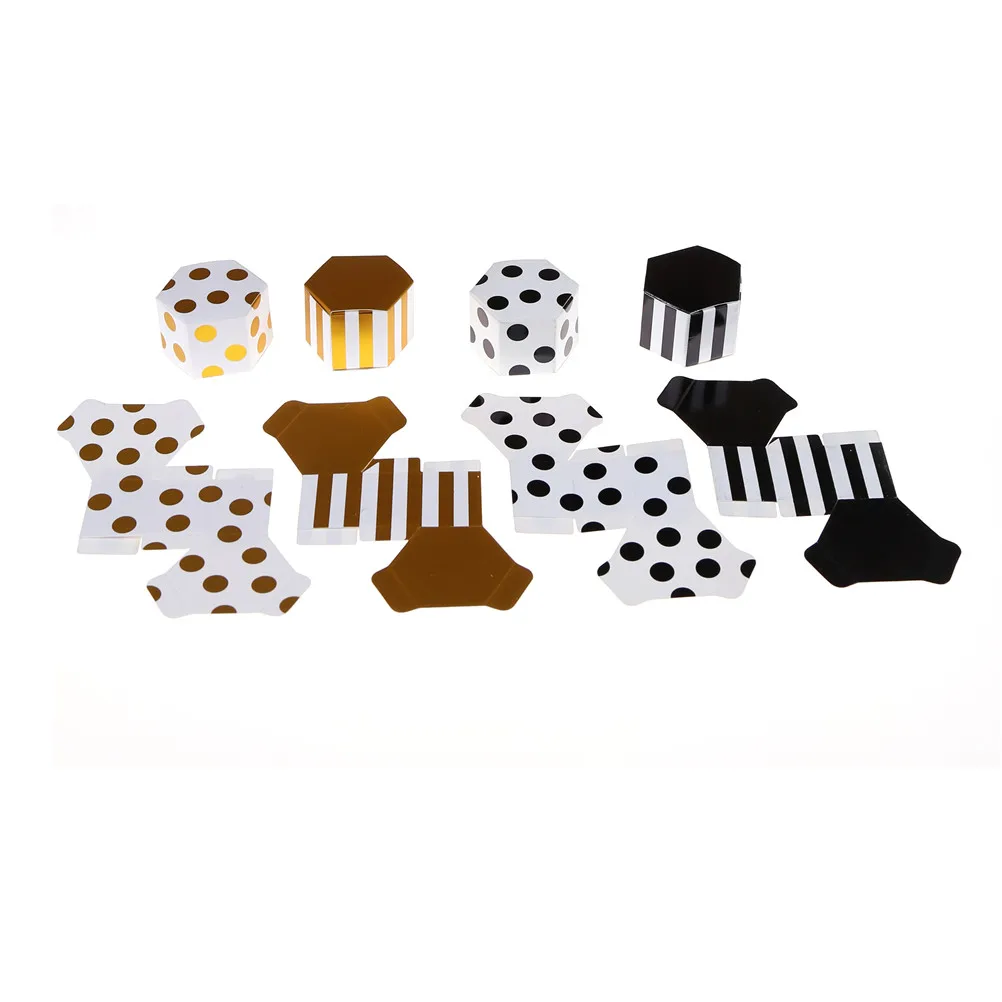 10 Pcs/set Gold Black Dot Stripe Paper Candy Box Creative Wedding Kids Birthday Party Decorations Gift Boxes Baby Favors