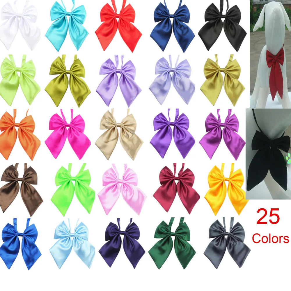 30pcs Fashion font b Pet b font Dog Bow Tie Necktie Cute Bowknot Collars Solid large