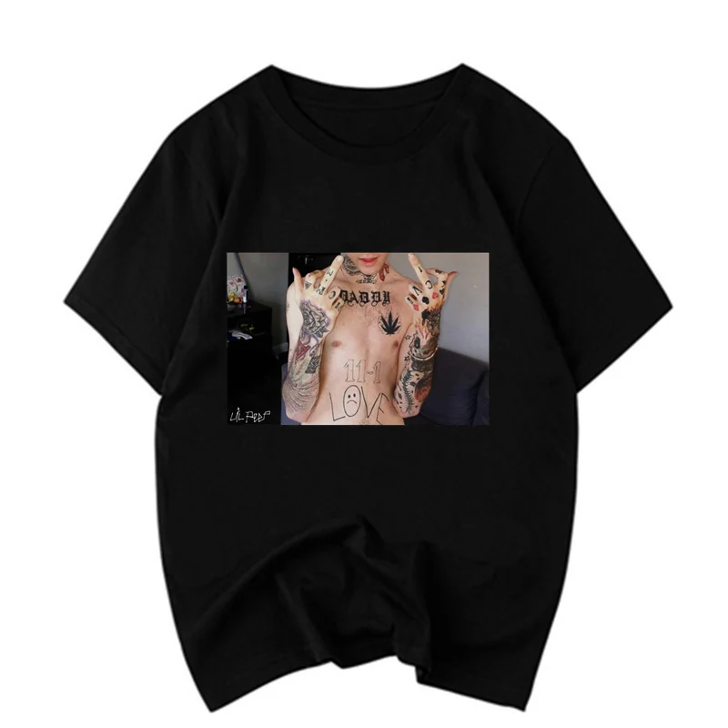 

gothic style Black cotton Rapper R.I.P Lil Peep T Shirt men summer 2019 Vogue Print punk funny t shirts Graphic Tee Shirt homme