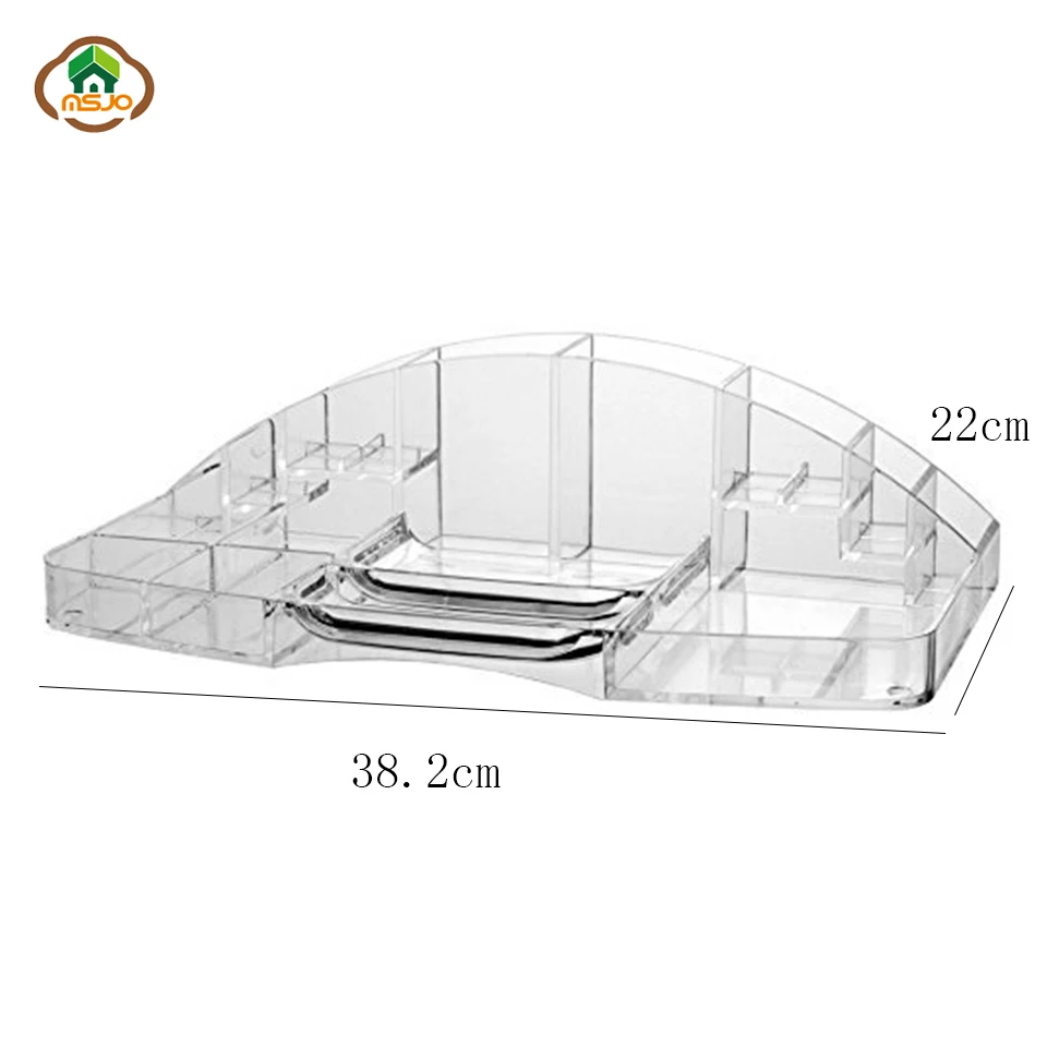 Msjo органайзер для макияжа прозрачный акриловый чехол для хранения лака для ногтей губная помада Косметические хлопковые ящики для хранения Ящики органайзеры для макияжа