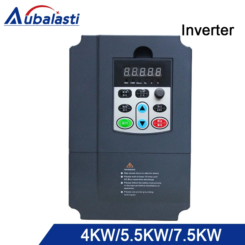 

aubalasti Inverter 4kw 5.5kw 7.5kw Frequency Converter 3HP 380V utput 9a 13a 17a 400 Hz use for CNC machine