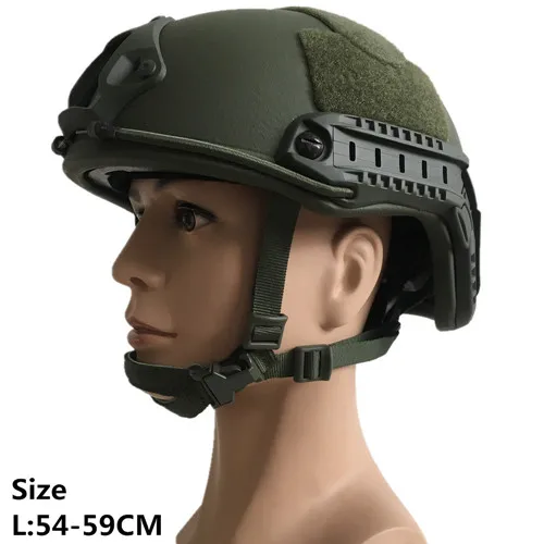 DEWBest баллистический ACH High Cut Тактический шлем пуленепробиваемый бронежилет арамидный основной шлем безопасности шлем NIJ IIIA 3A - Цвет: FDK04 Green L
