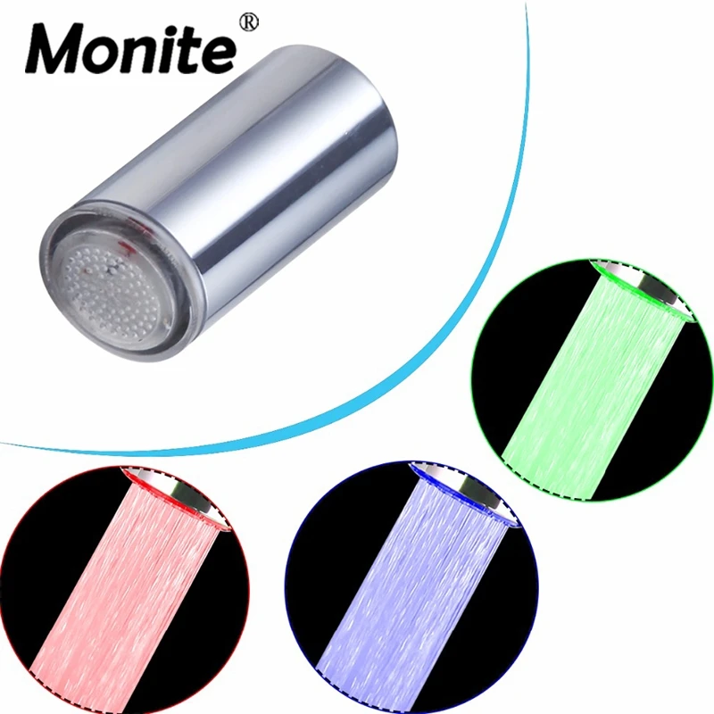 

RGB LED Water Faucet Light Temperature Sensor For Kitchen Bathroom Spout Kitchen Spray LED