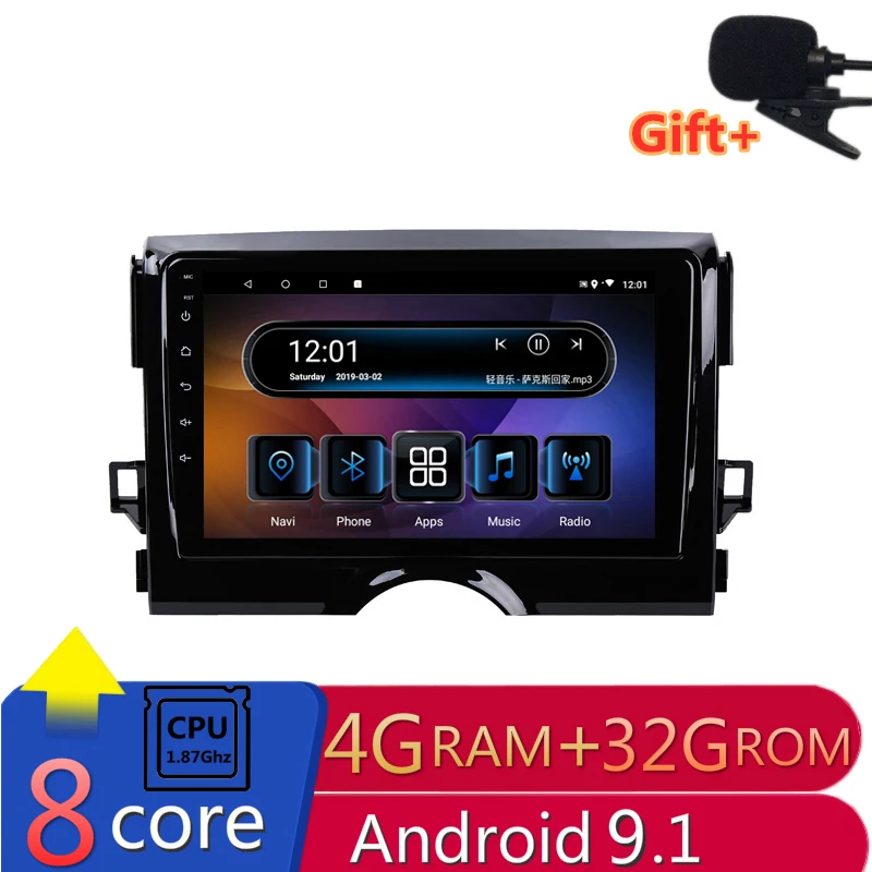 " 4G ram 2.5D ips 8 ядерный Android 9,1 автомобильный DVD мультимедийный плеер gps для Toyota eiz Mark x 2010 2011 2012- Радио Навигация