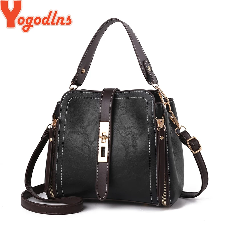 Yogodlns модная женская сумка, кожаные сумки, ПУ сумка на плечо, маленькие сумки через плечо с клапаном для женщин, сумки-мессенджеры, винтажный кошелек