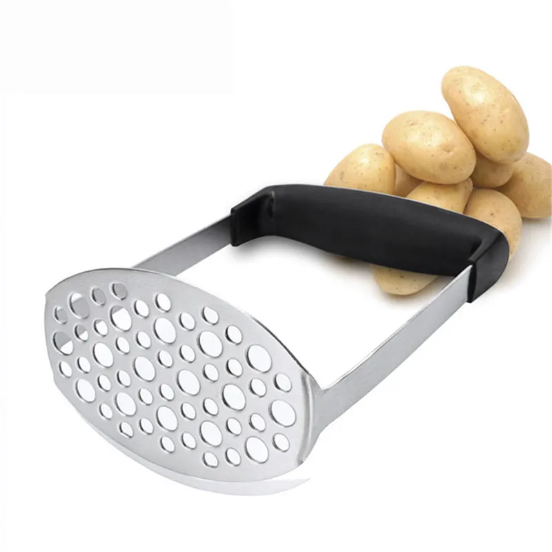 Stainless Steel Potato Masher With Broad Mashing Plate For Smooth Mashed Potatoes Fruit Vegetable Tools Press Crusher (3)