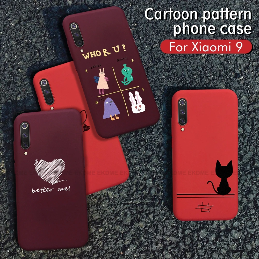 

Soft TPU Silicone Case For Xiaomi Mi 9 SE Mi9 MiA2 Mi8 Lite Mi6X Full Cover Pattern Candy Case For Xiaomi Mi9 SE Mi 9T Pro