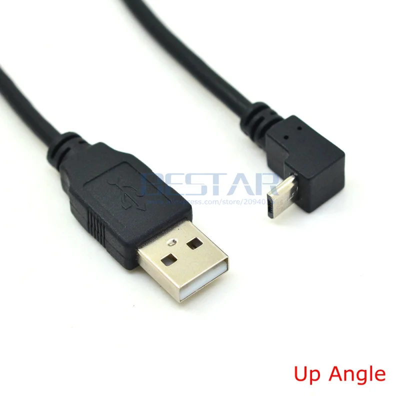Кабель для зарядки 25 см 1 м 5 USB 2 0 А штекер Micro usb Pin P левый правый вверх и вниз