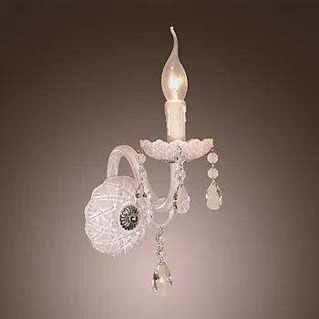 

Crystal Wall Lamps Candle Arandela De Cristal Modern Crystal LED Lights with Candle Bulb Wall Sconce for Home Decor Lighting