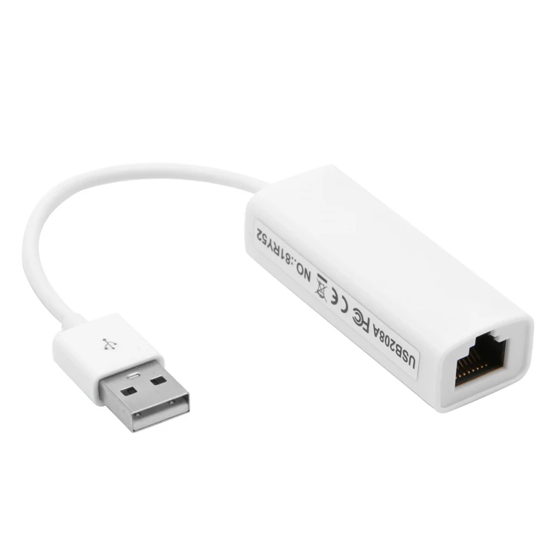 Планшет-USB 2,0 штекерным RJ45 Ethernet Женский cетевой адаптер LAN для Android MacTablet