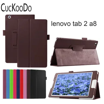 

CucKooDo 50Pcs/lot For Lenovo Tablet 2 A8 8.0,Ultra Slim Lightweight SmartCover Stand Case For Lenovo TAB 2 A8-50 2015 Released