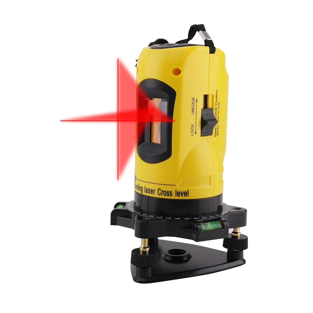 

BORUiT Laser Level 650nm 2 Red Cross Line 1 Point 360 Degree Rotary Self- leveling Tilt Function Laser Diagnostic Tools