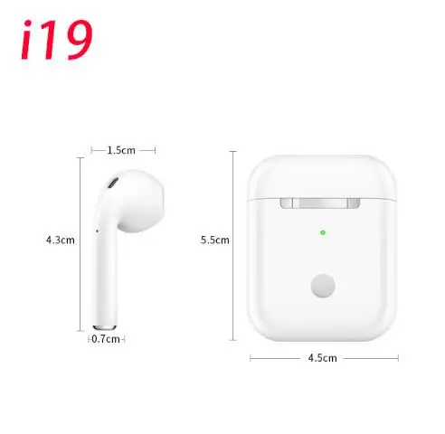 I19 СПЦ 1:1 беспроводной Bluetooth 5 0 наушники Автозапуск стерео с микрофоном