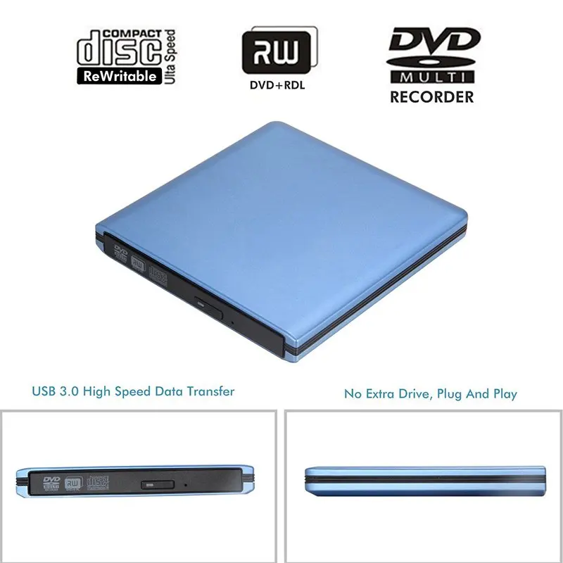 USB 3,0 DVD горелки DVD rom плеер Внешний Оптический привод CD/DVD RW Писатель рекордер портативный привод для ноутбука компьютера Mac pc