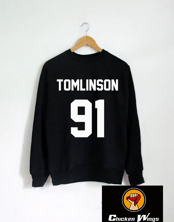 Louis Tomlinson Sweatshirt TOMLINSON 91 Long Sleeve Crewneck Sweatshirts tumblr Unisex Women,Men shirts Clothing-E024
