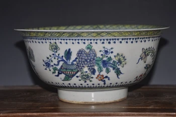 

Antique hand painted porcelain chinese style ceramic bowl with KangXi Mark for collection