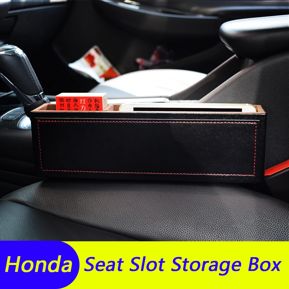 

Car Seat Crevice Storage Box Seat Gap Storage Case PU Leather For Honda CRV C-RV Civic Accord 9 10 9th 10th Odyssey Fit City