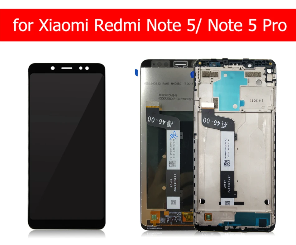 Xiaomi Redmi Note 5, ЖК-экран с рамкой, сенсорный дигитайзер, ЖК-дисплей для Xiaomi Redmi Note 5 10, сенсорные точки