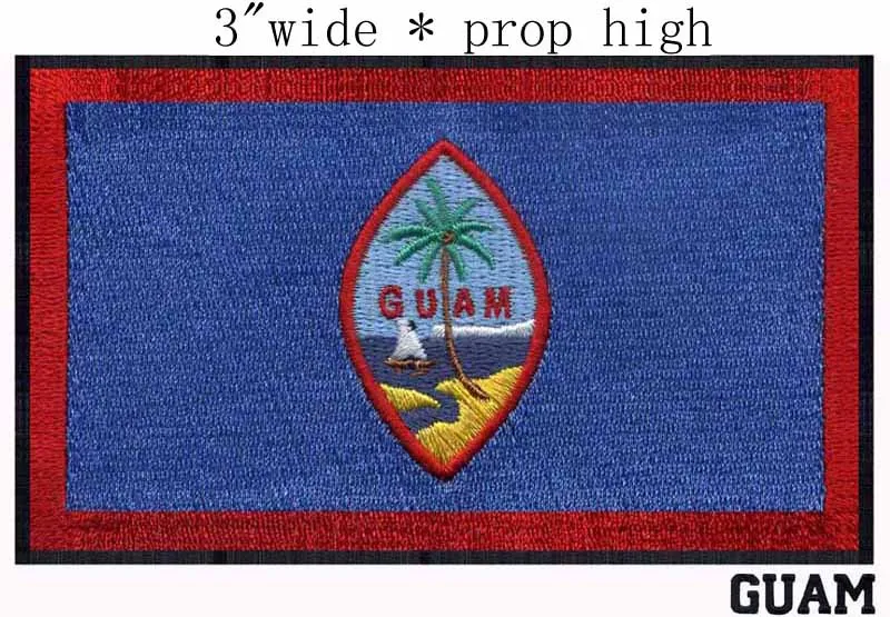 Guam Flag embroidery patch 3" wide shipping/ beach/ blue/ cocoanut treesin Patches from Home