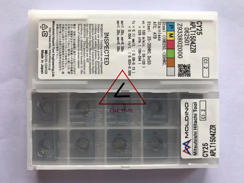 

APLT1504ZZR CY25 10pcs Hitachi high cutting performance CNC indexable inserts