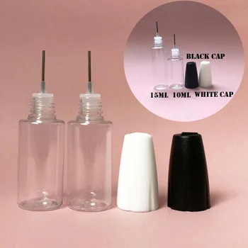 

10PCS 10ml/15ml Empty Plastic PET Clear Dropper E juice Liquid Drop Bottles Long Steel Needle Tip Vape Oil Refillable Containers