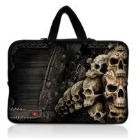 

Free Shipping Skull 15" Nice Laptop Sleeve Case Bag+ Hide Handle For 15.6" Acer HP Dell Samsung