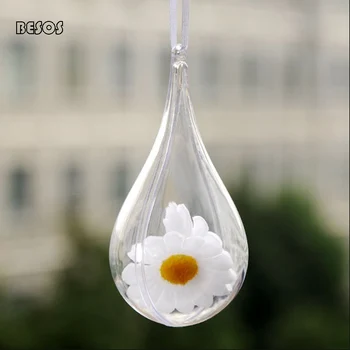 

High Transparency DIY Handmade Hanging For Wedding,Party,Festival Empty Packing Material Water Drop Shaped Acrylic Ball B007B