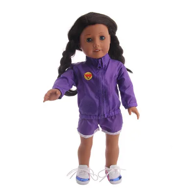 Аксессуары для кукол 6 Милая Спортивная Одежда для кукол для 43 см для ухода за ребенком для мам американская кукла и 18-дюймовые куклы Красочные подарки на день рождения - Цвет: 4