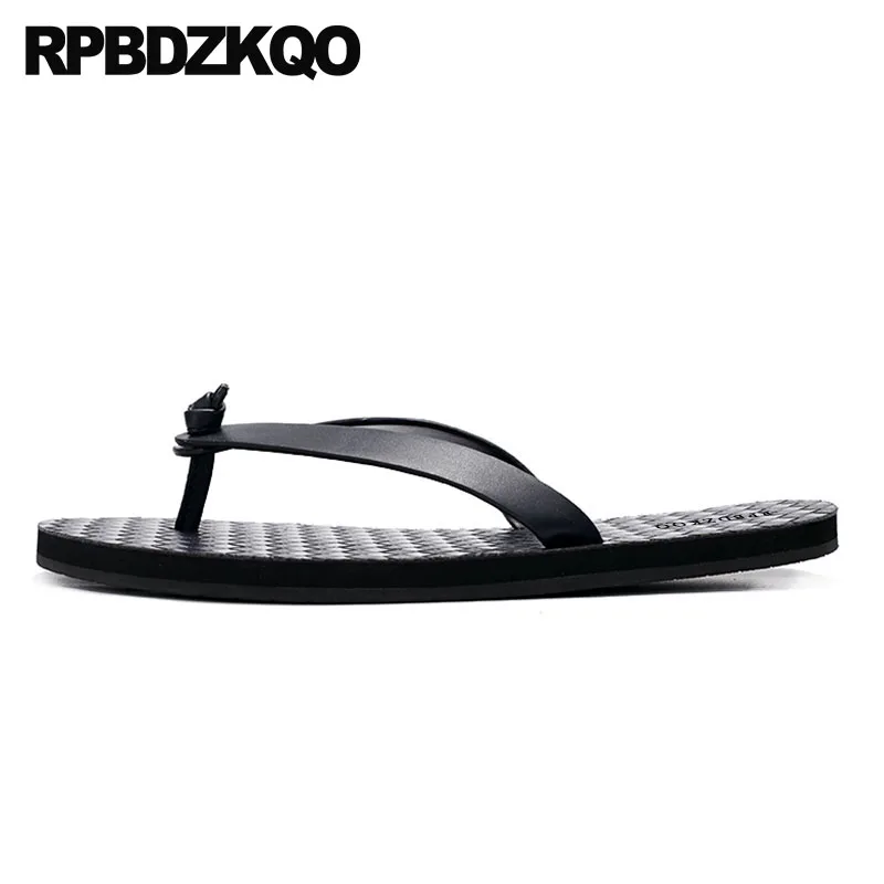 

size 45 slides fashion summer plus sandals black leather slippers native flip flop designer shoes men high quality large water