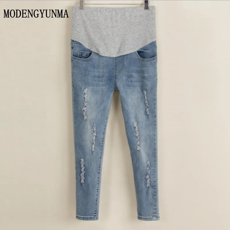

MODENGYUNMA Maternity Jeans Summer Winter Multi-style Jeans Pants Pregnant Women Elastic Waist Jeans Pregnant Pregnancy Clothes