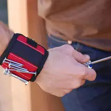 Портативный магнитный браслет сумка для инструментов Карманный наручный ремень инструмент винты гвозди сверла держатель инструменты для ремонта