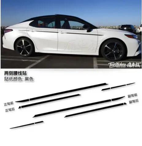 Автомобильные наклейки для Toyota Camry 2018 2019 Цветочная полоса Модифицированная