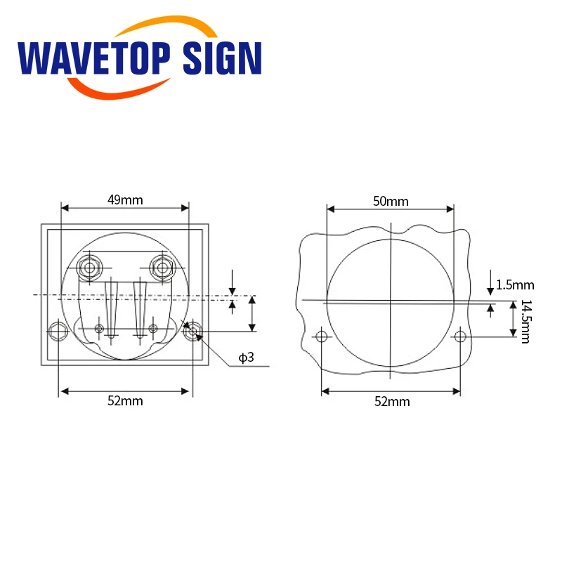 WaveTopSign Хуа Амперметр 30mA 50mA 85C1 DC 0 аналоговая Amp Панель измеритель тока для CO2