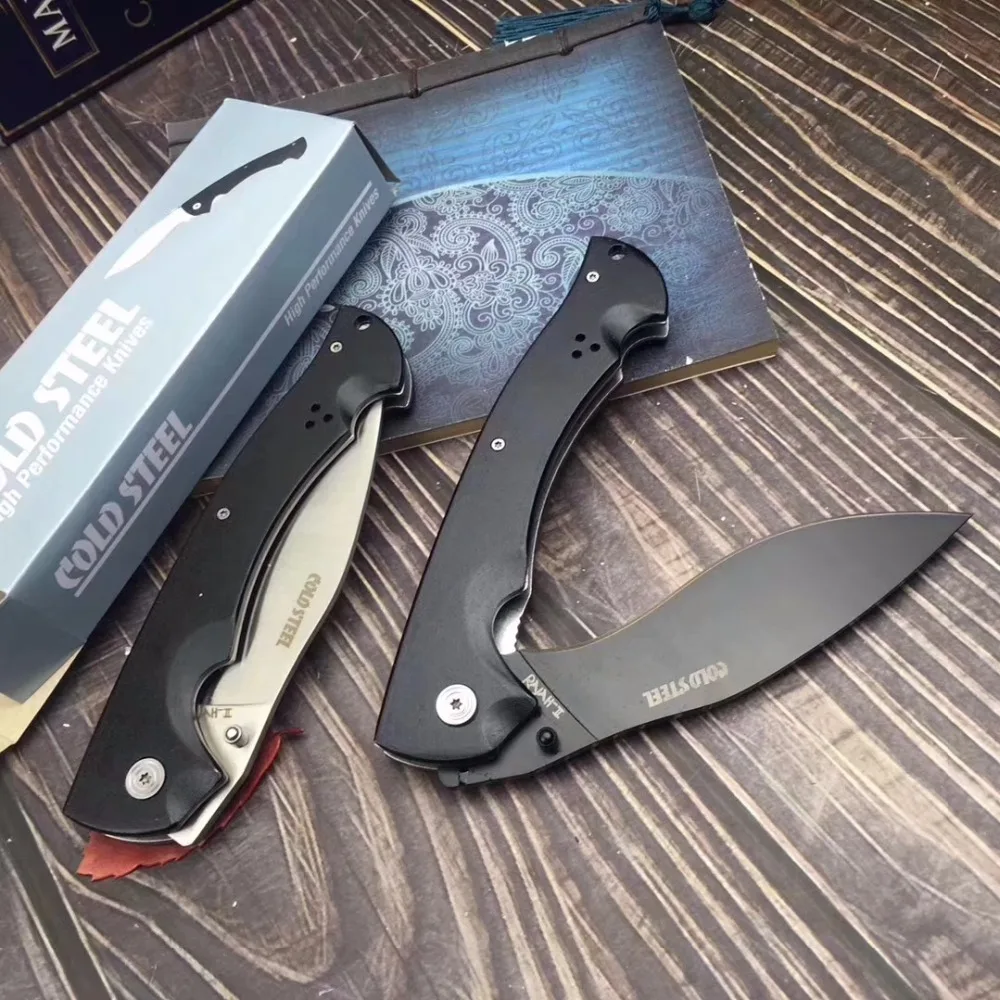 Mengoing Cold Steel Camping Survival Knife Tactical 5Cr13Mov Steel G10 Handle Outdoor Self-Defense Folding Blade Knives