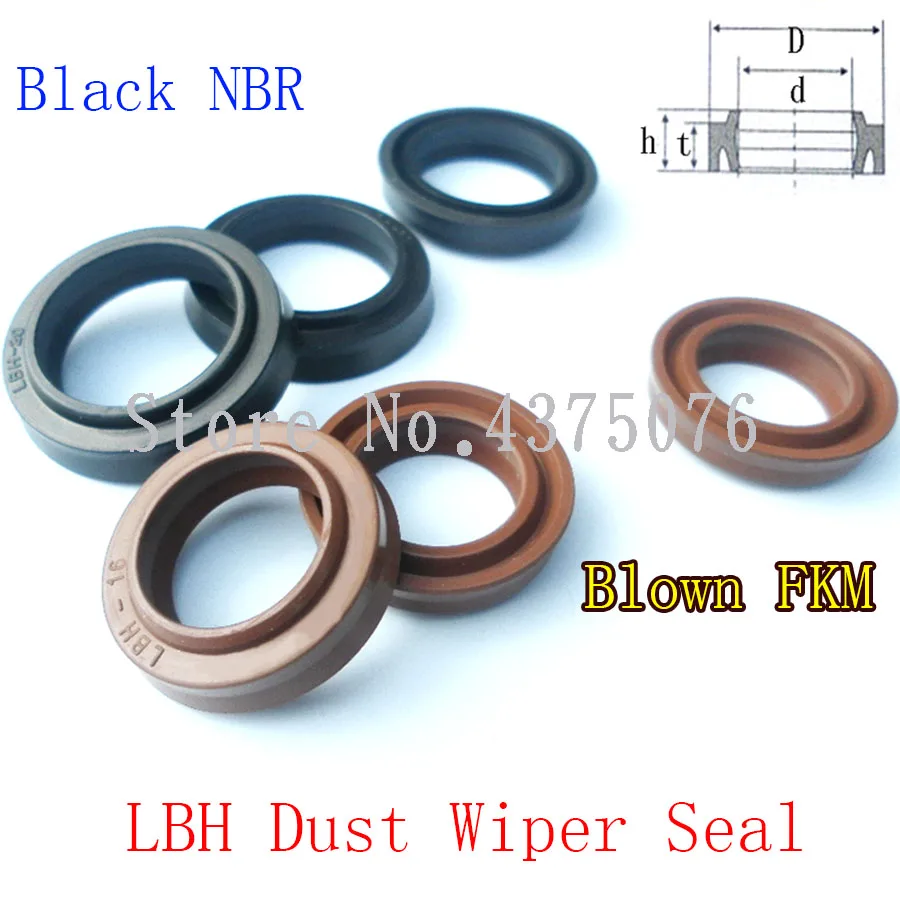 

5PC/lots ID = 50/53/55/56/58/60/63/65/67/70/71/75/80 MM LBH Dust ring double lip seal hydraulic cylinder Wiper NBR FKM Rubber