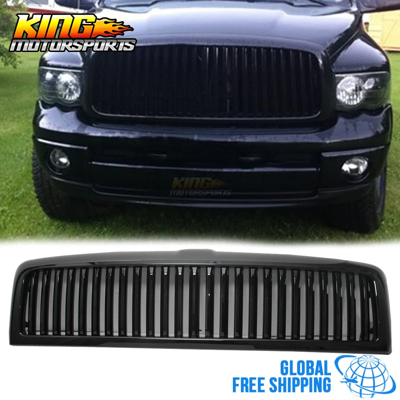 Подходит для 94-02 Dodge Ram 1500 2500 3500 черная вертикальная решетка гриль глобальная по всему миру