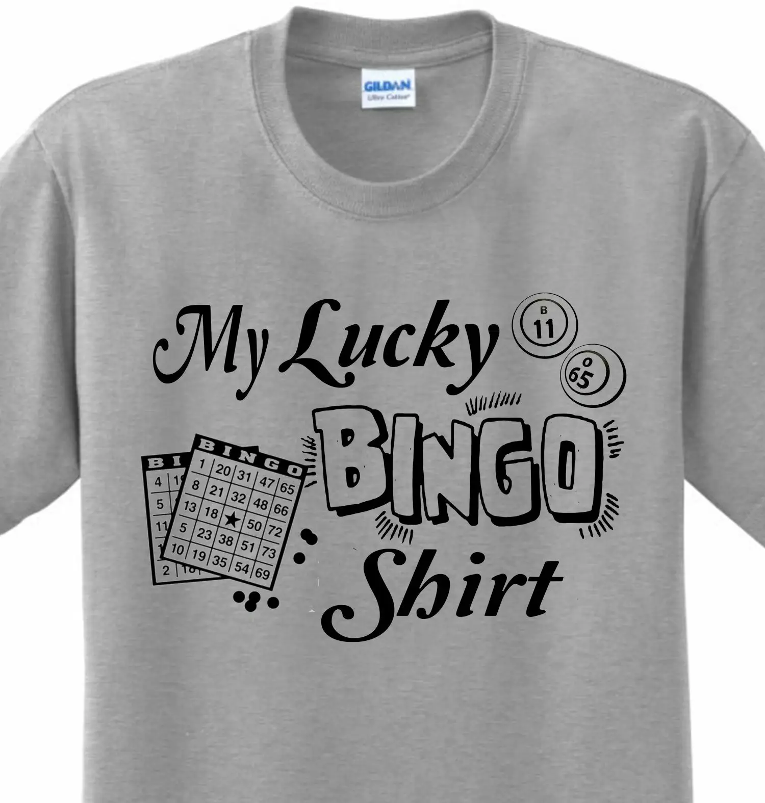 2019 Cool Lucky Bingo Shirt Funny Gambling Tee Humor Novelty T shirt