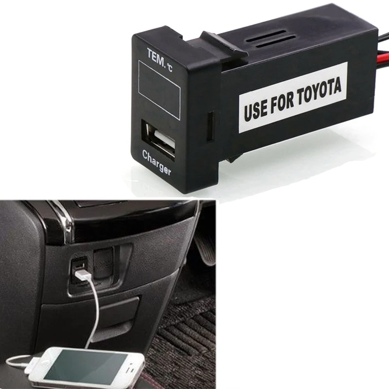 Msanzeo устройство для автомобиля с двумя портами USB Зарядное устройство 5V 1.2A 2.1A Быстрая Зарядка адаптер 2 разъем USB Зарядное устройство для TOYOTA, Camry Corolla Yaris