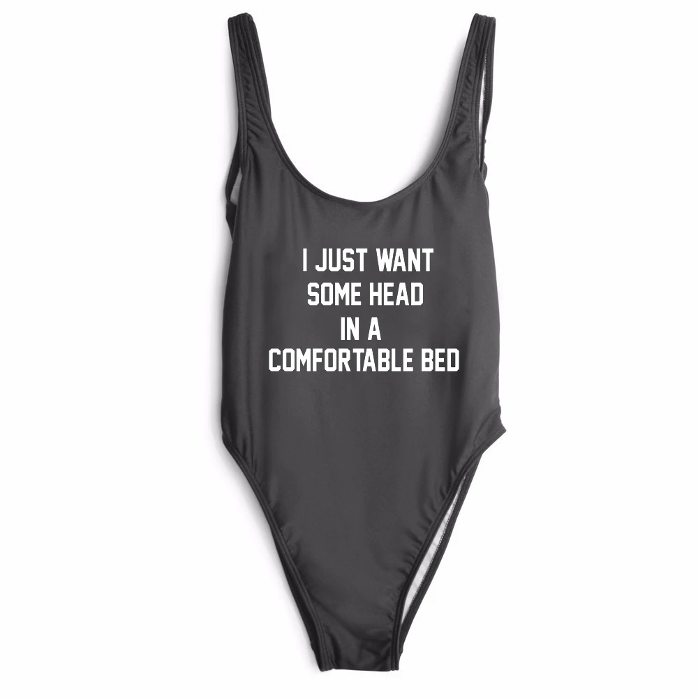 women sexy I JUST WANT SOME IN A COMFORTABLE BED bodysuit one piece