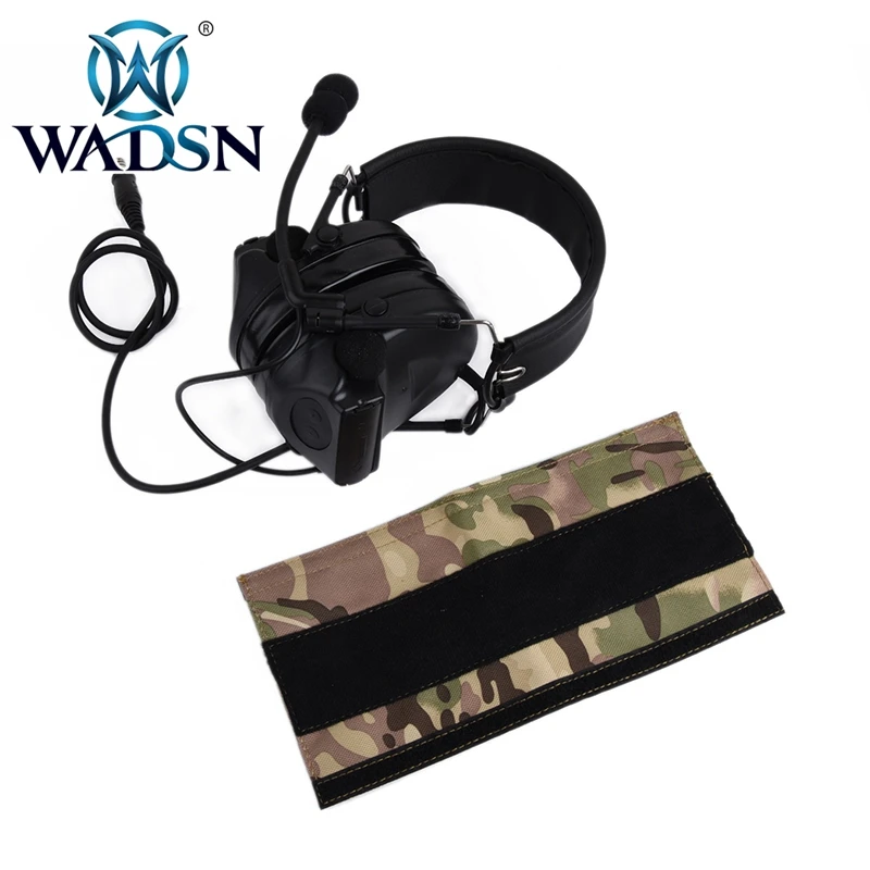 WADSN высокое качество Comtac II гарнитура с микрофоном Мягкие силиконовые наушники тактические наушники WZ044 страйкбол пистолет C2 наушники - Цвет: BK