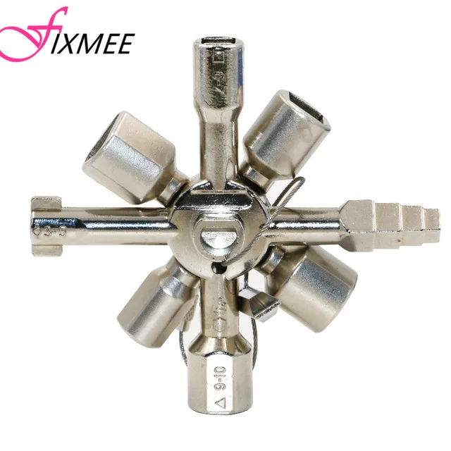 

price11/11New 10 Way Service Utility Key 10 In 1 Universal Cross Key Plumber Keys Triangle For Gas Electric Meter Cabinets Bleed