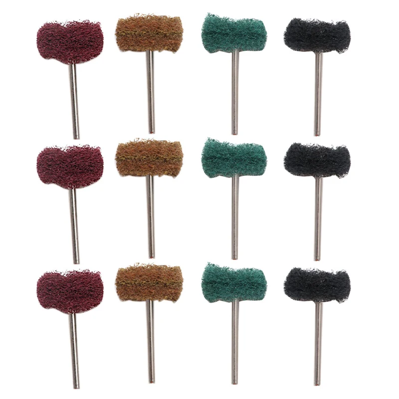 12Pcs 1" 25mm Abrasive Wheel Buffing Polishing Wheel Set For Rotary