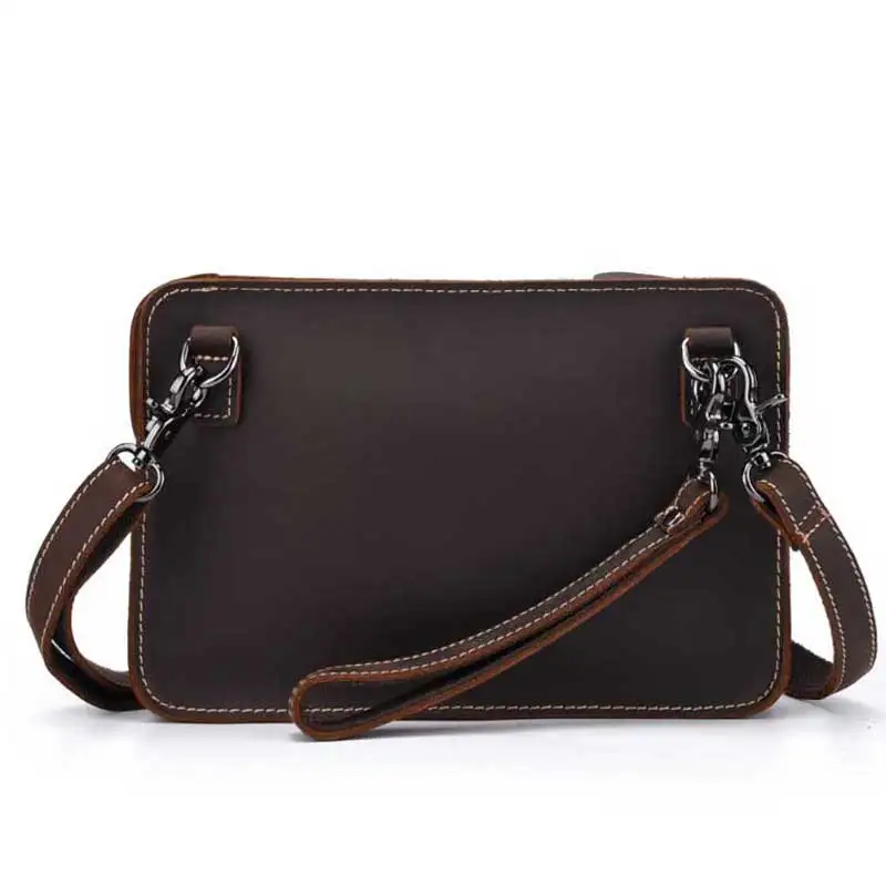 

Man's Briefcase Mad Horse Leather Single Shoulder Slant Bag