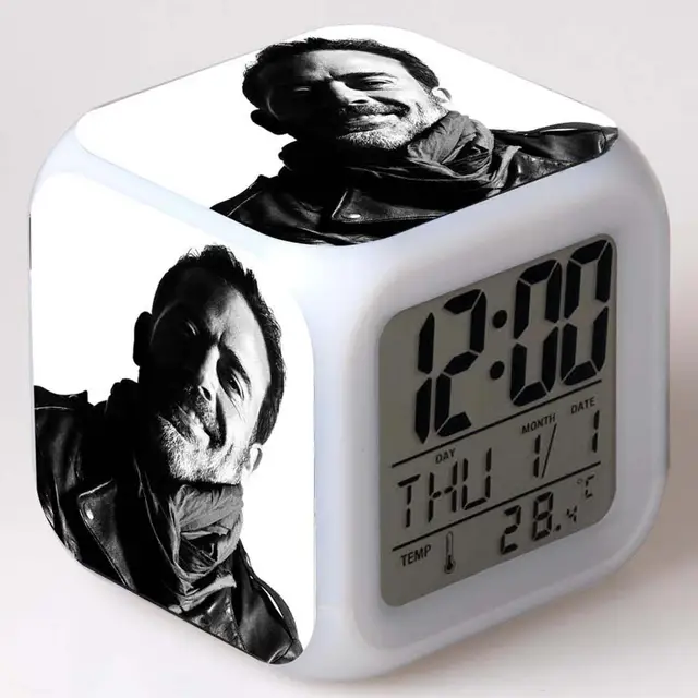 Horror film Walking Dead Alarm Clocks,Glowing LED Color change Digital
