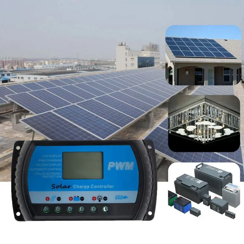 

PWM 30A USB Solar Panel Charge Controller 12V 24V Auto LCD Regulator RTD