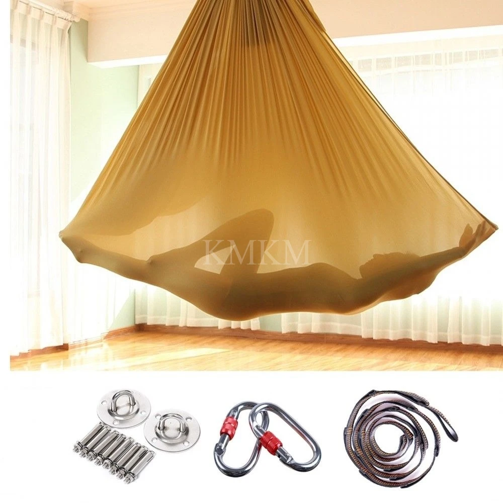 

Yoga Swing Aerial Hammock Trapeze Inversion Anti-gravity Large Strong 5x2.8m Yoga Body Building Workout Fitness Equipment