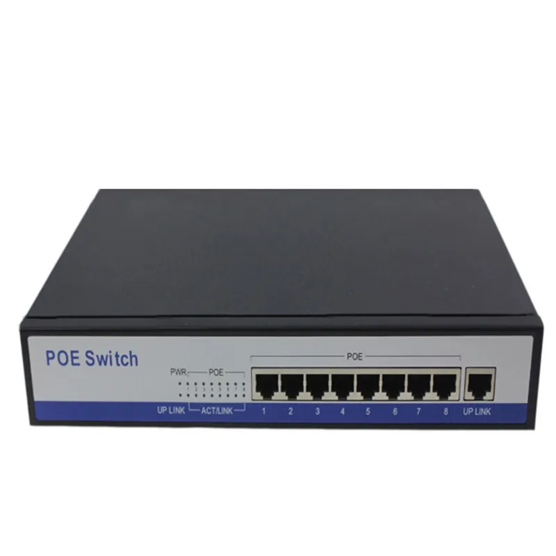 POE коммутатор HY01 на 100 Мбит/с 8 портов IEEE802.3af/at 50 В 3 А 150 Вт источник питания для HD IP